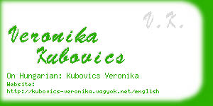 veronika kubovics business card